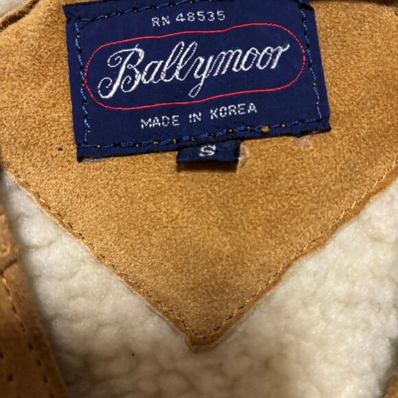 Ballymoor Vintage 70s Mens Genuine Leather Sherpa lined Western Cowboy Vest sz S - Picture 2 of 12